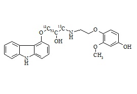 4'-羟苯基卡维地洛-13C3