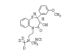 O-去乙酰地尔硫卓-d3 盐酸盐