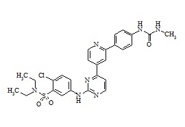 2-氯-N,N-二甲基-5-[[4-[2-[4-[[(甲氨基)羰基]氨基]苯基]-4-吡啶基]-2-嘧啶基]氨基]苯磺酰胺