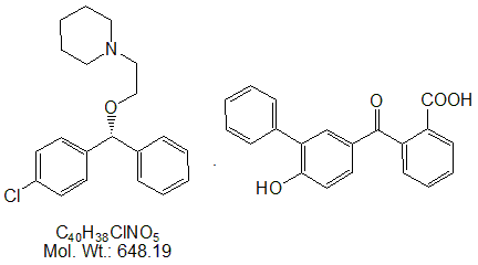 左旋氯哌斯汀联苯酰苯甲酸盐