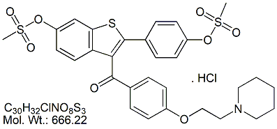 雷洛昔芬二甲磺酸酯盐酸盐
